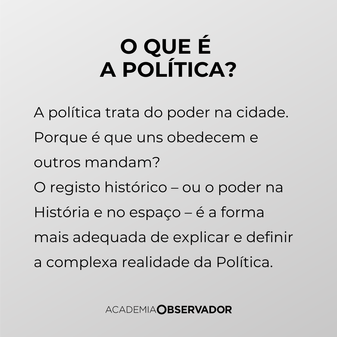 Gravação do curso "O que é a política?" por Jaime Nogueira Pinto