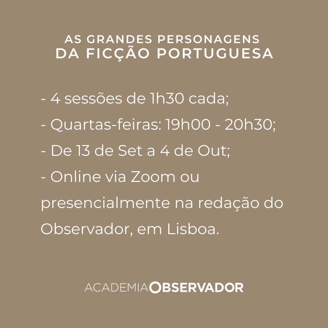 "As grandes personagens da ficção portuguesa" um curso por Bruno Vieira Amaral
