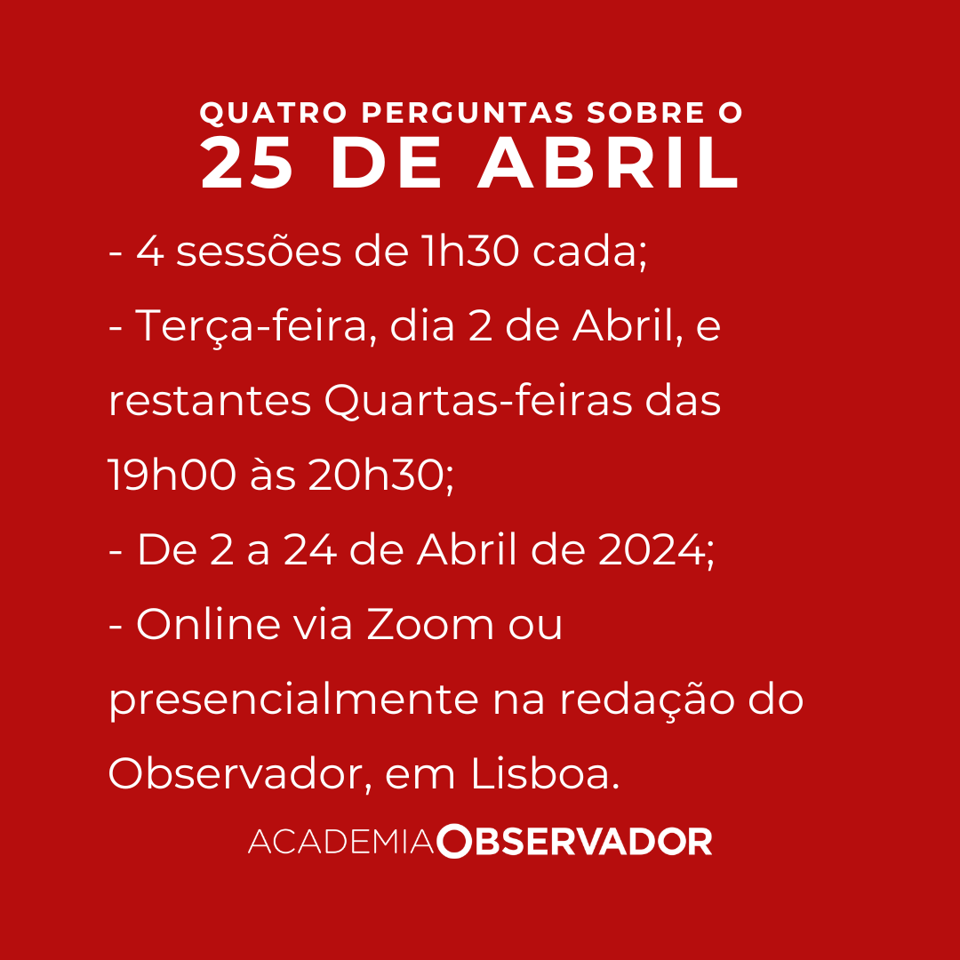 "Quatro perguntas sobre o 25 de Abril" um curso por Rui Ramos