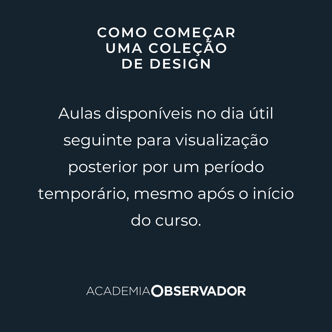 "Como começar uma coleção de design" um curso por Miguel Soeiro