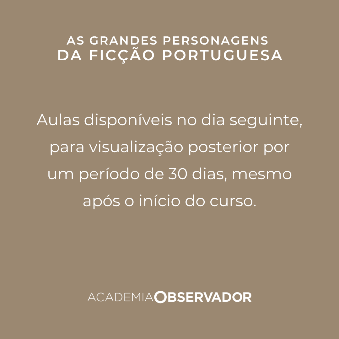 "As grandes personagens da ficção portuguesa" um curso por Bruno Vieira Amaral