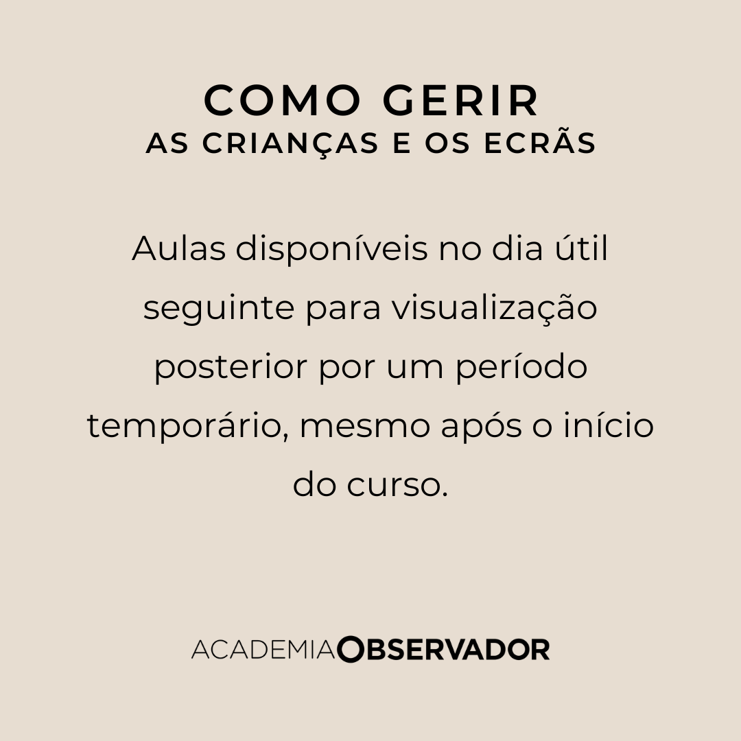 "Como gerir as crianças e os ecrãs" um curso por João Faria