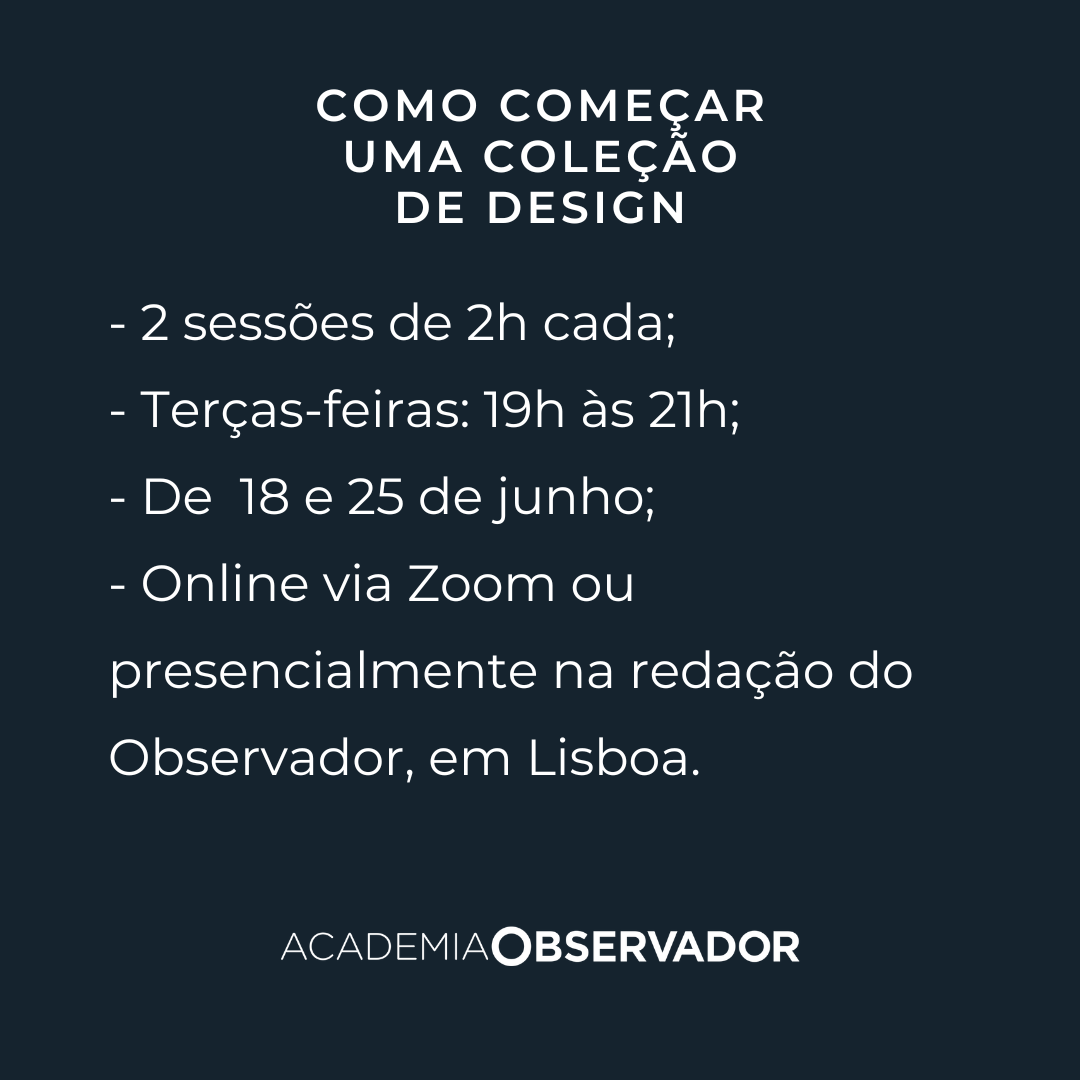 "Como começar uma coleção de design" um curso por Miguel Soeiro