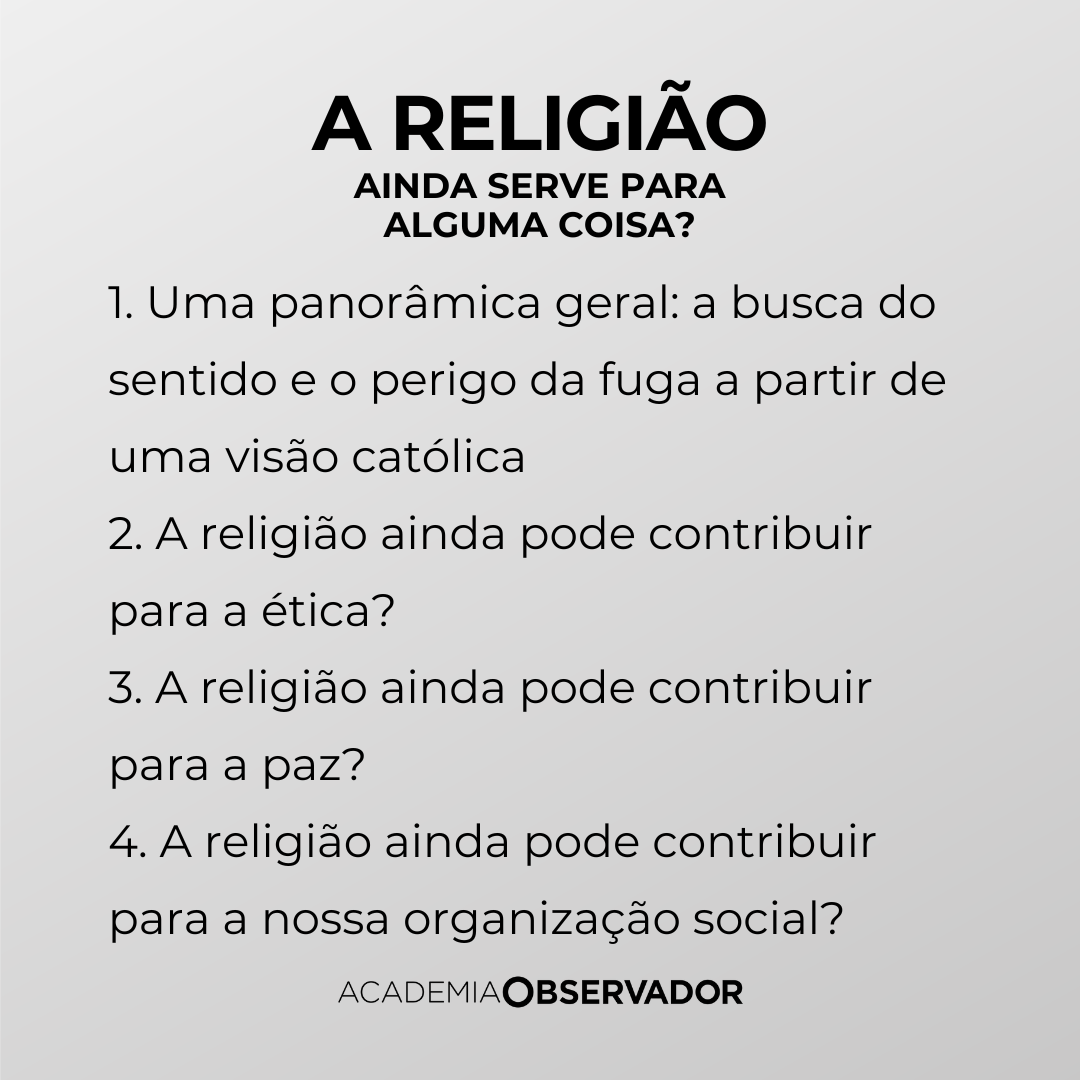 "A religião ainda serve para alguma coisa?" Um curso por Francisco Mota sj