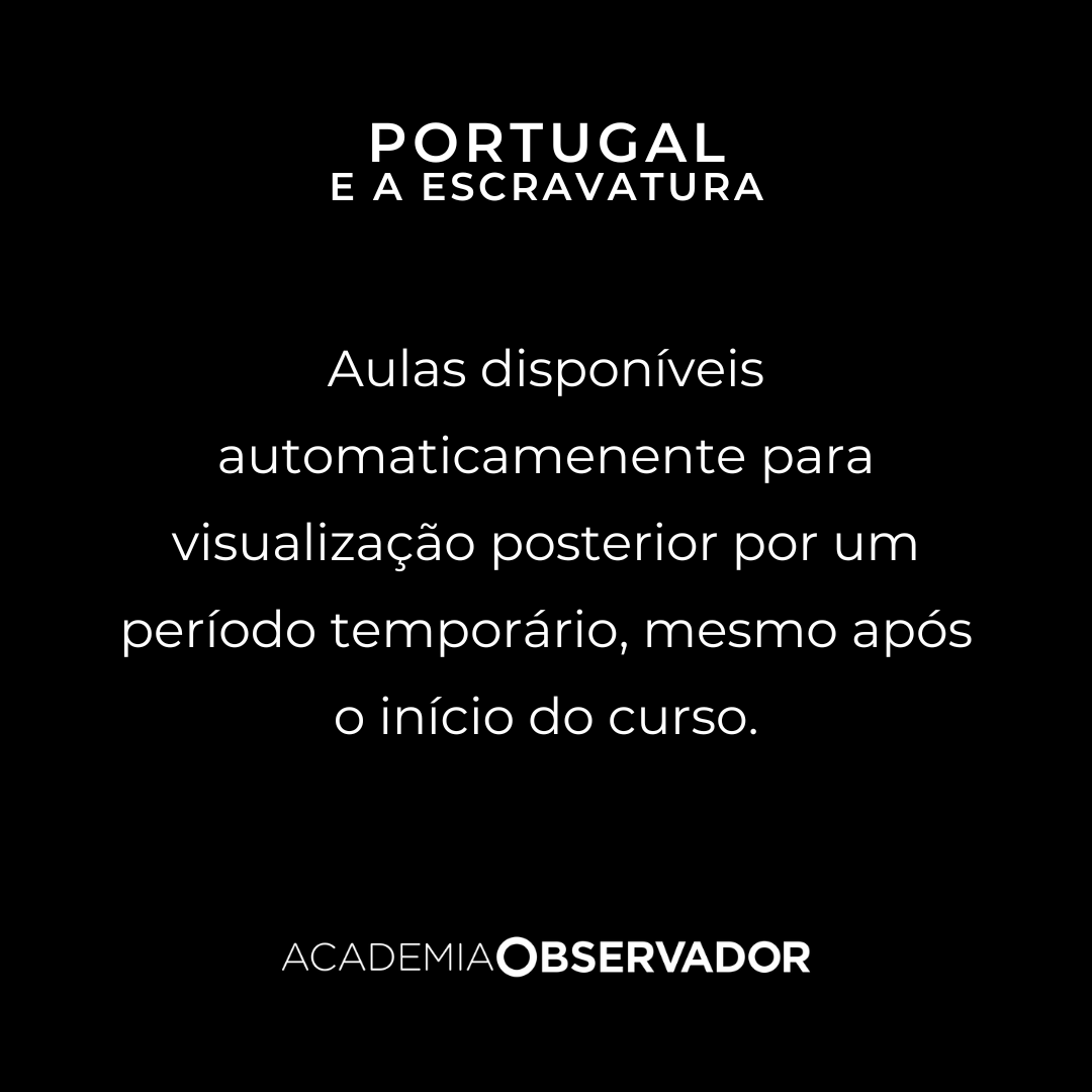 "Portugal e a escravatura" um curso por João Pedro Marques