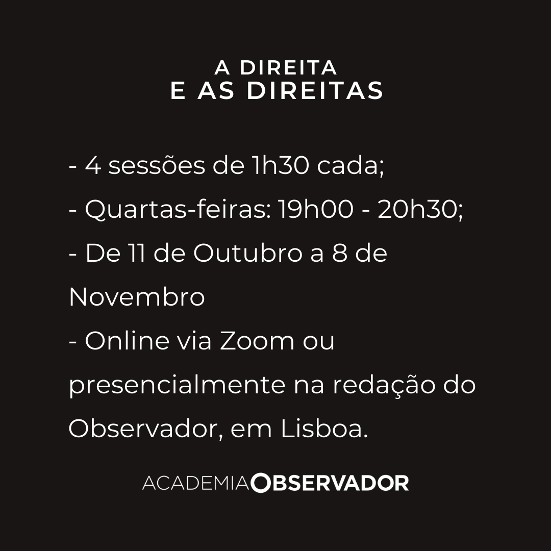 "A direita e as direitas" Um curso por Jaime Nogueira Pinto