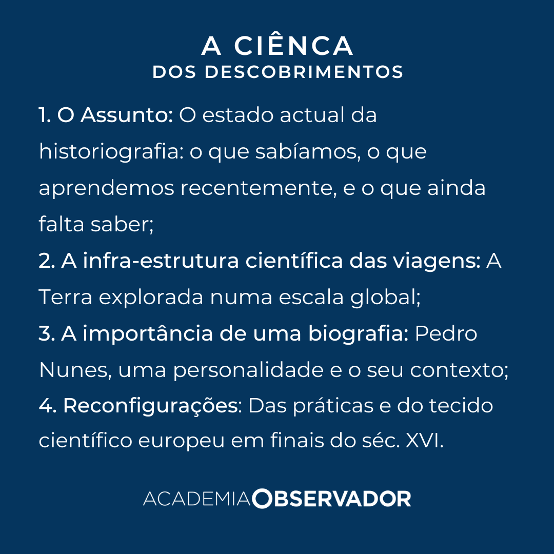 Gravação do curso "A ciência dos Descobrimentos" por Henrique Leitão