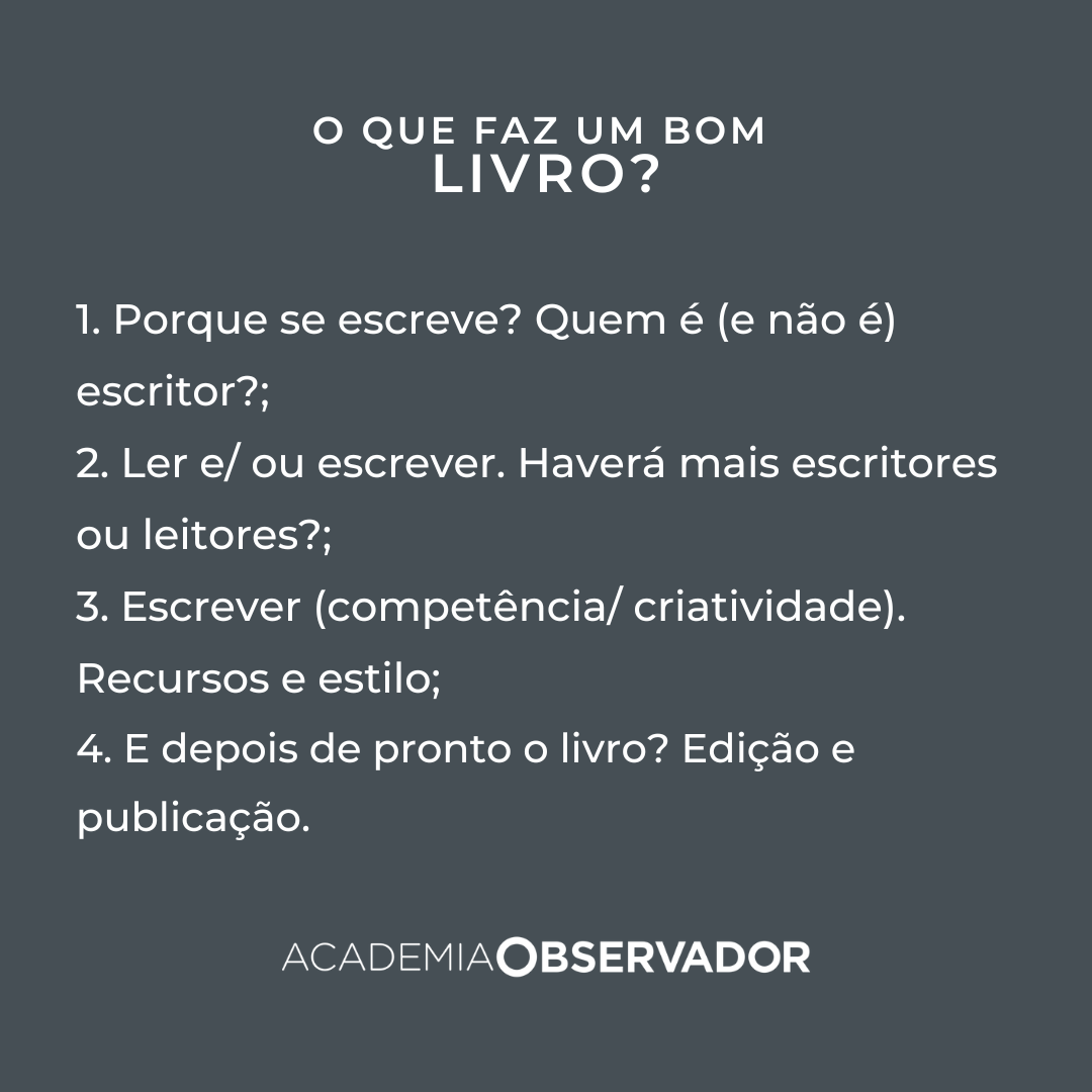 "O que faz um bom livro?" um curso por Maria do Rosário Pedreira