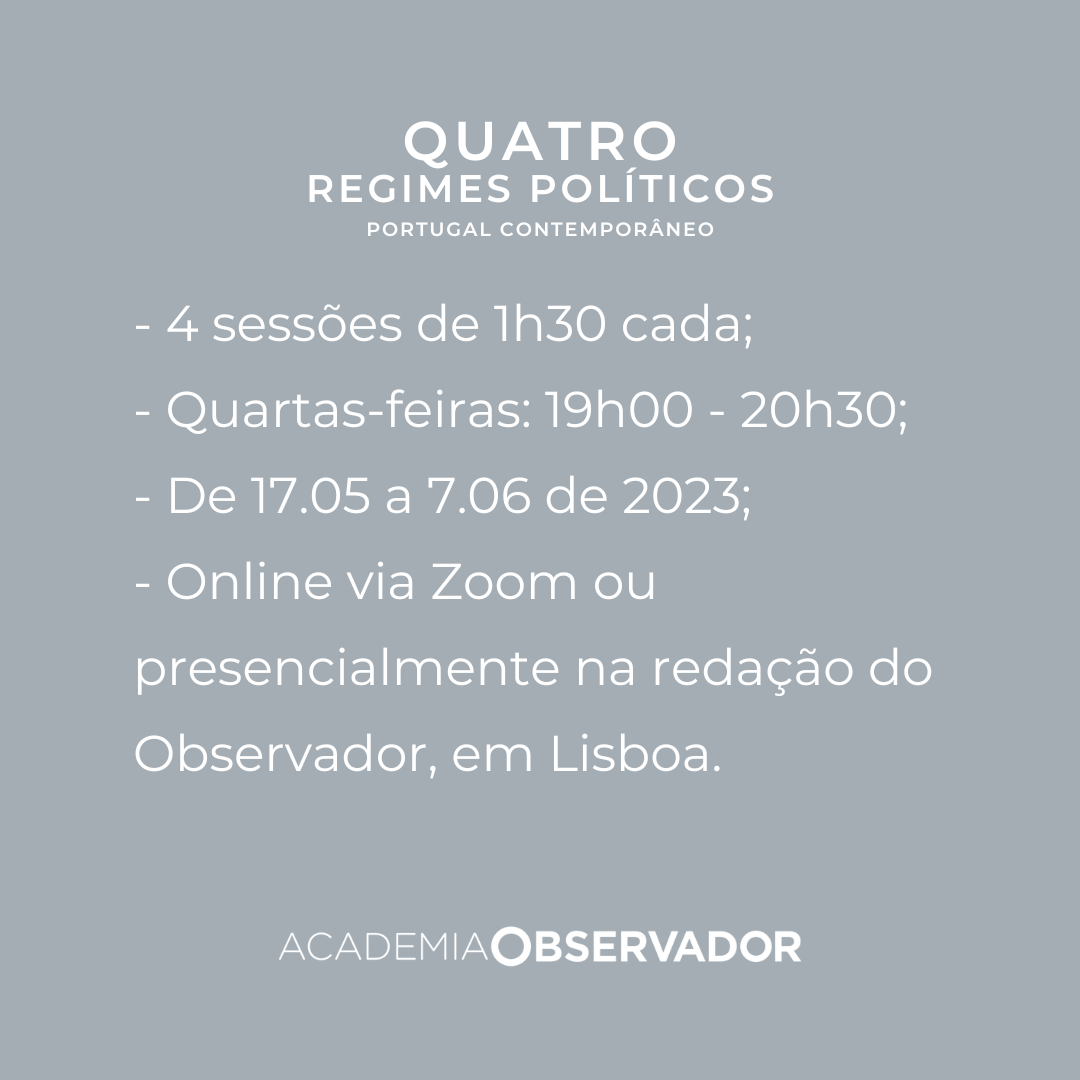 "Quatro regimes políticos - Portugal contemporâneo" um curso por Rui Ramos