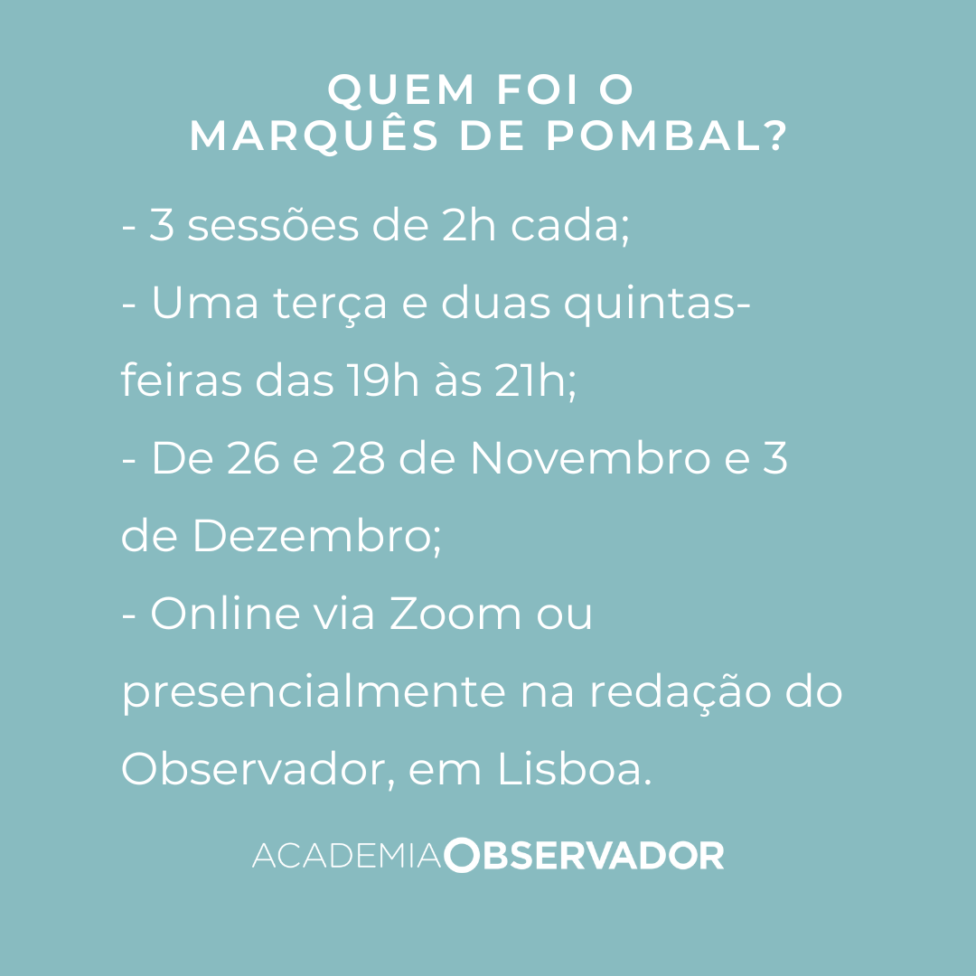 "Quem foi o Marquês de Pombal?" um curso por José Eduardo Franco