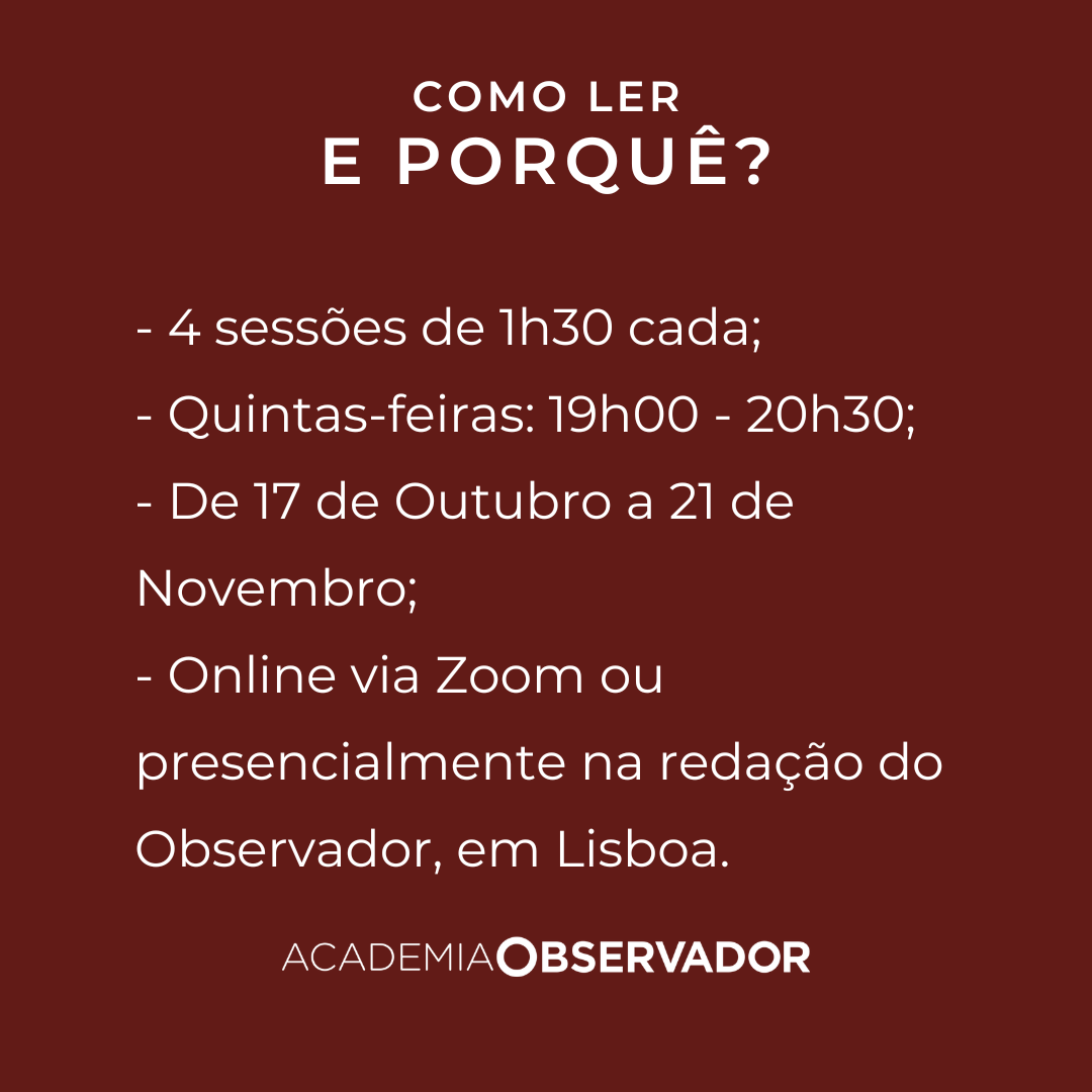 "Como ler e porquê?" um curso por Regina Duarte