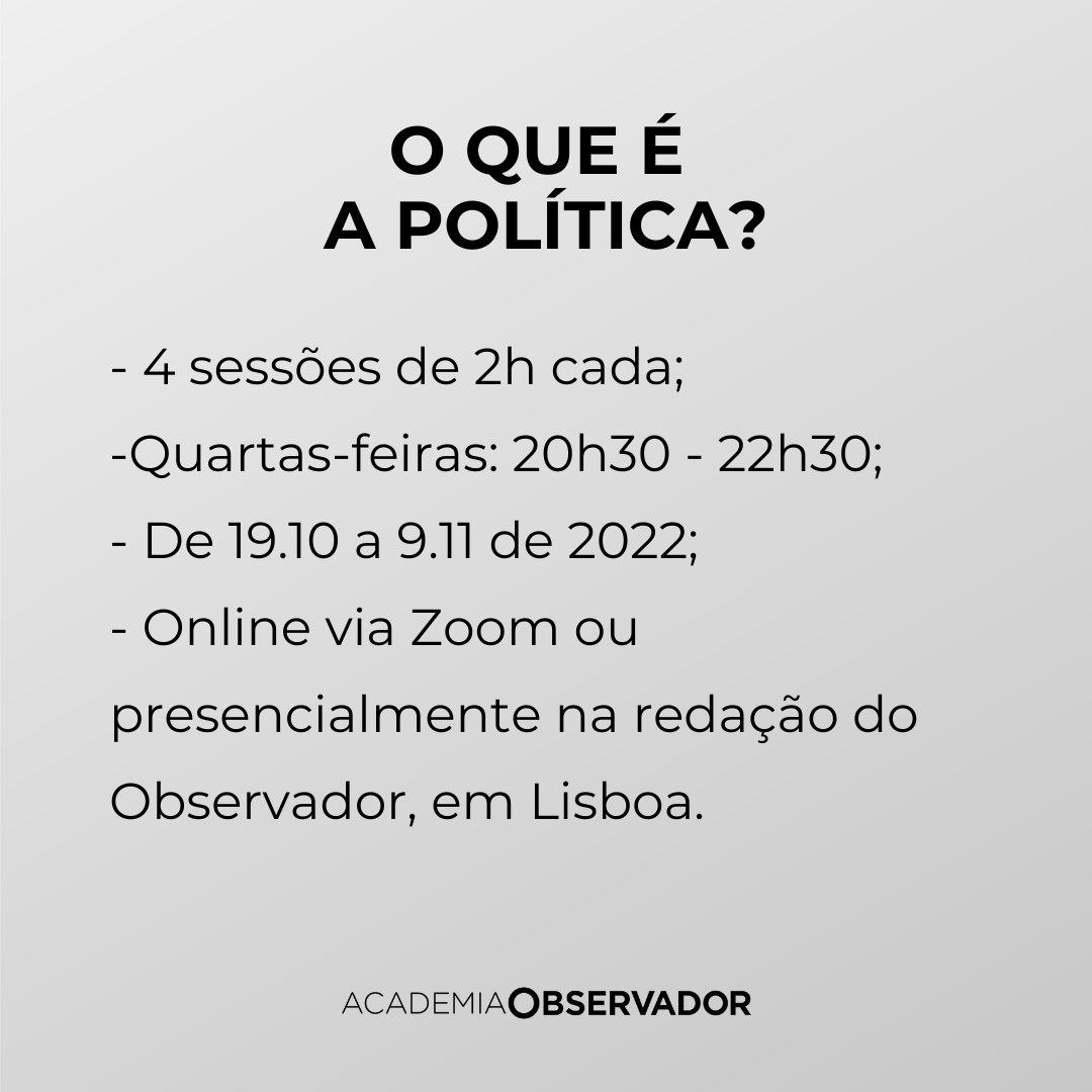 "O que é a política?" Um curso por Jaime Nogueira Pinto